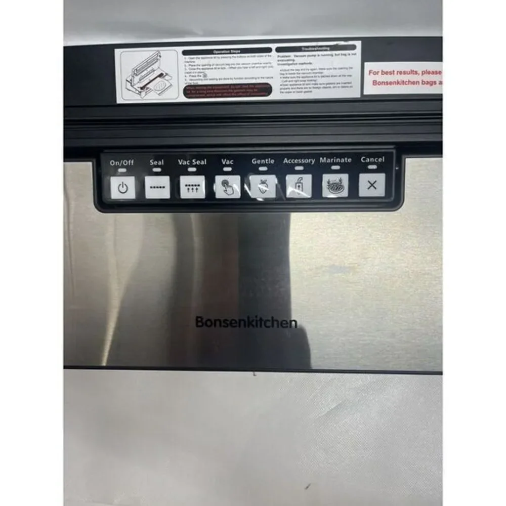 Bonsenkitchen VS3201 Silver Black‎ Stainless Steel Food Vacuum Sealer Machine